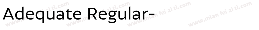 Adequate Regular字体转换
